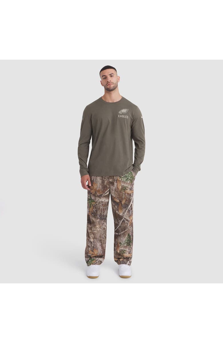 Nike Men's Nike Olive Philadelphia Eagles 2025 Salute to Service Sideline Long Sleeve T-Shirt, Alternate, color, Olive