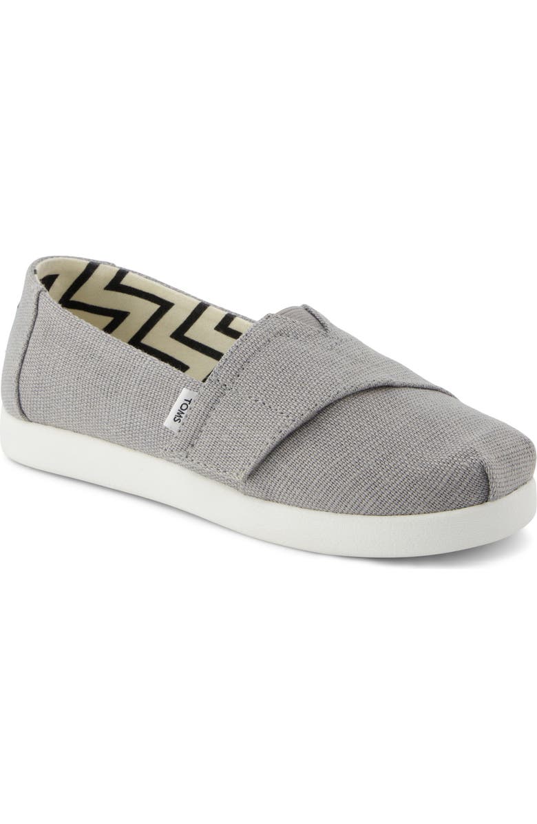 TOMS Kids' Alpargata Sneaker, Main, color, Grey