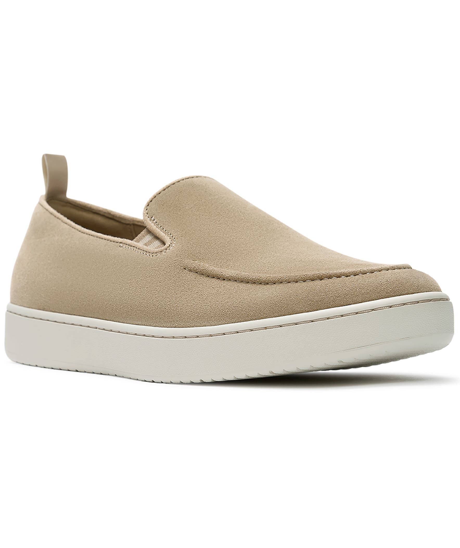 Craft Q Mens Suede Moc Loafer, Main, color, Faded Sand