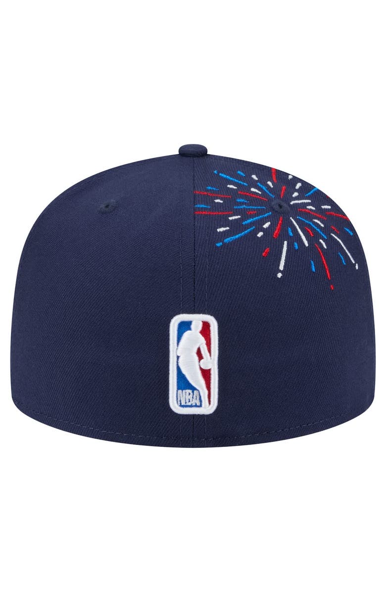 New Era Men's New Era Navy Boston Celtics Americana Fireworks 59FIFTY Fitted Hat, Alternate, color, Navy