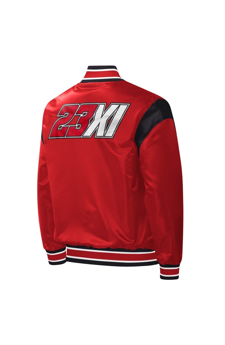 STARTER Men's Starter Red 23XI Racing Force Play Full-Snap Varsity Jacket, Alternate, color, 