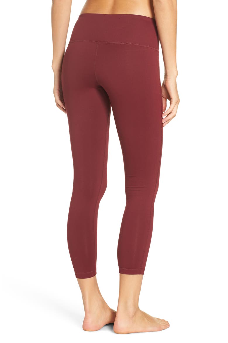 Live In 7/8 Leggings, Alternate, color, RED TANNIN