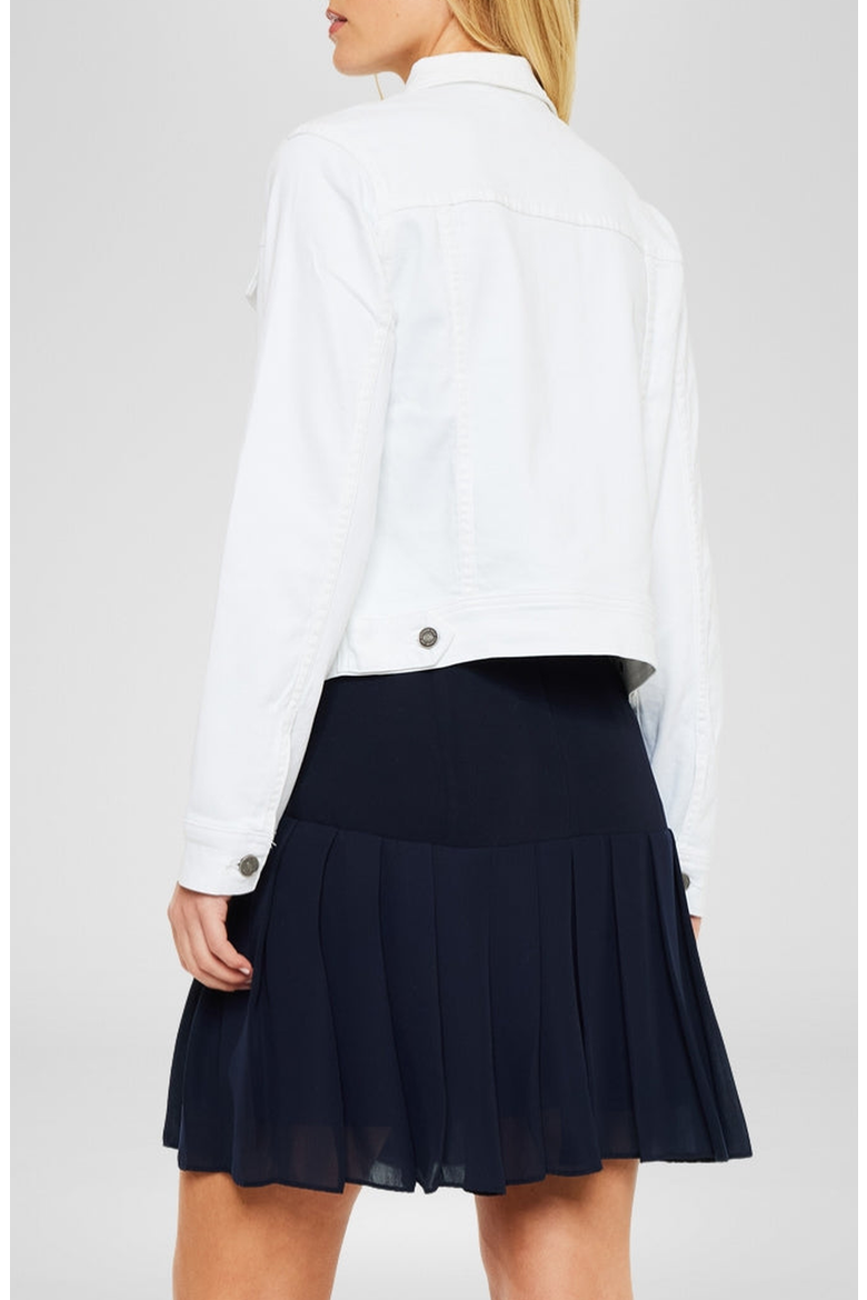 Yumi Denim Jacket, Alternate, color, White