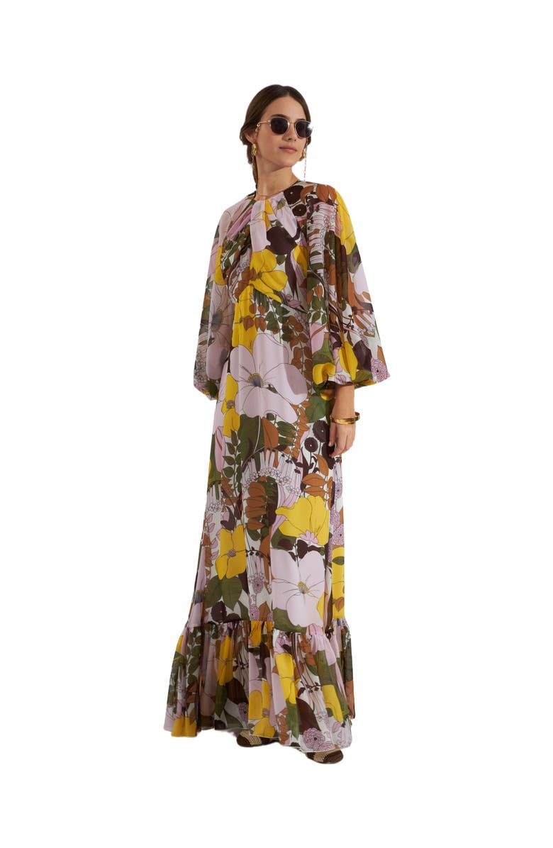 La DoubleJ Eve Dress Big Flower Rose Pink, Main, color, 