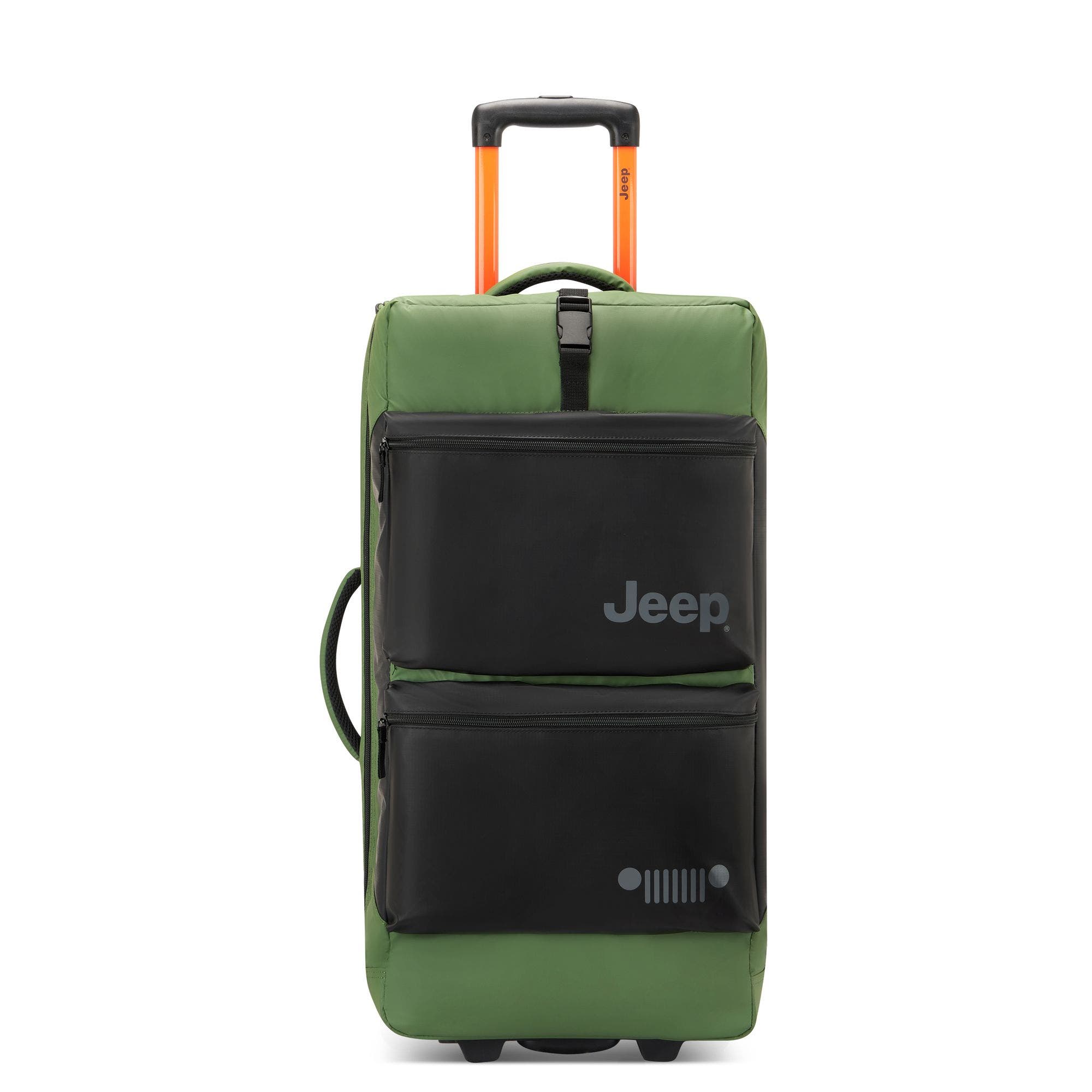 JS006B 27 Inch Two Wheel Rolling Travel Duffle Bag, Main, color, Elm Green