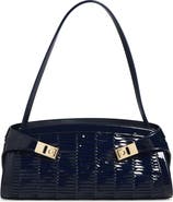 FERRAGAMO Hug Leather East West Shoulder Bag