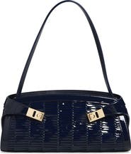 FERRAGAMO Hug Leather East West Shoulder Bag