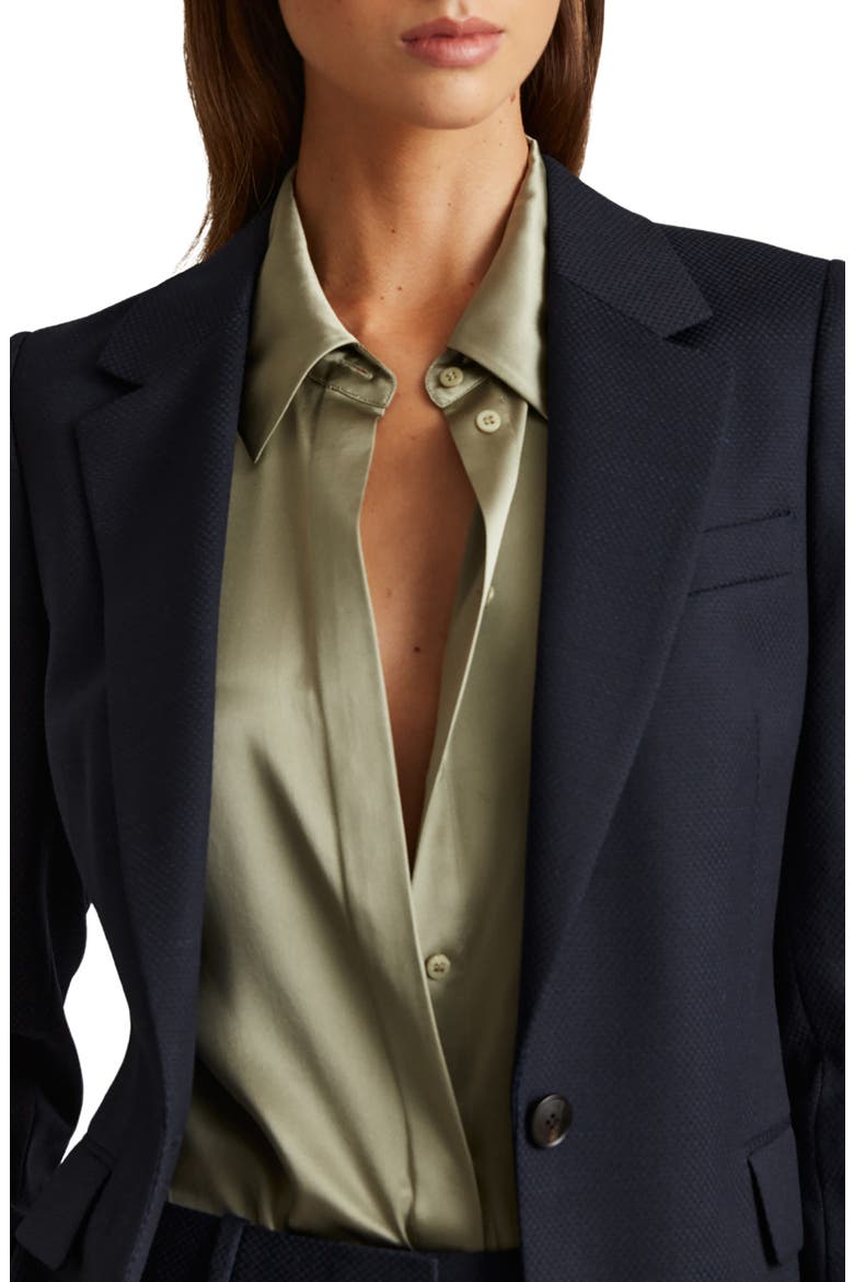 Hallie Wool Blend Blazer, Alternate, color, NAVY