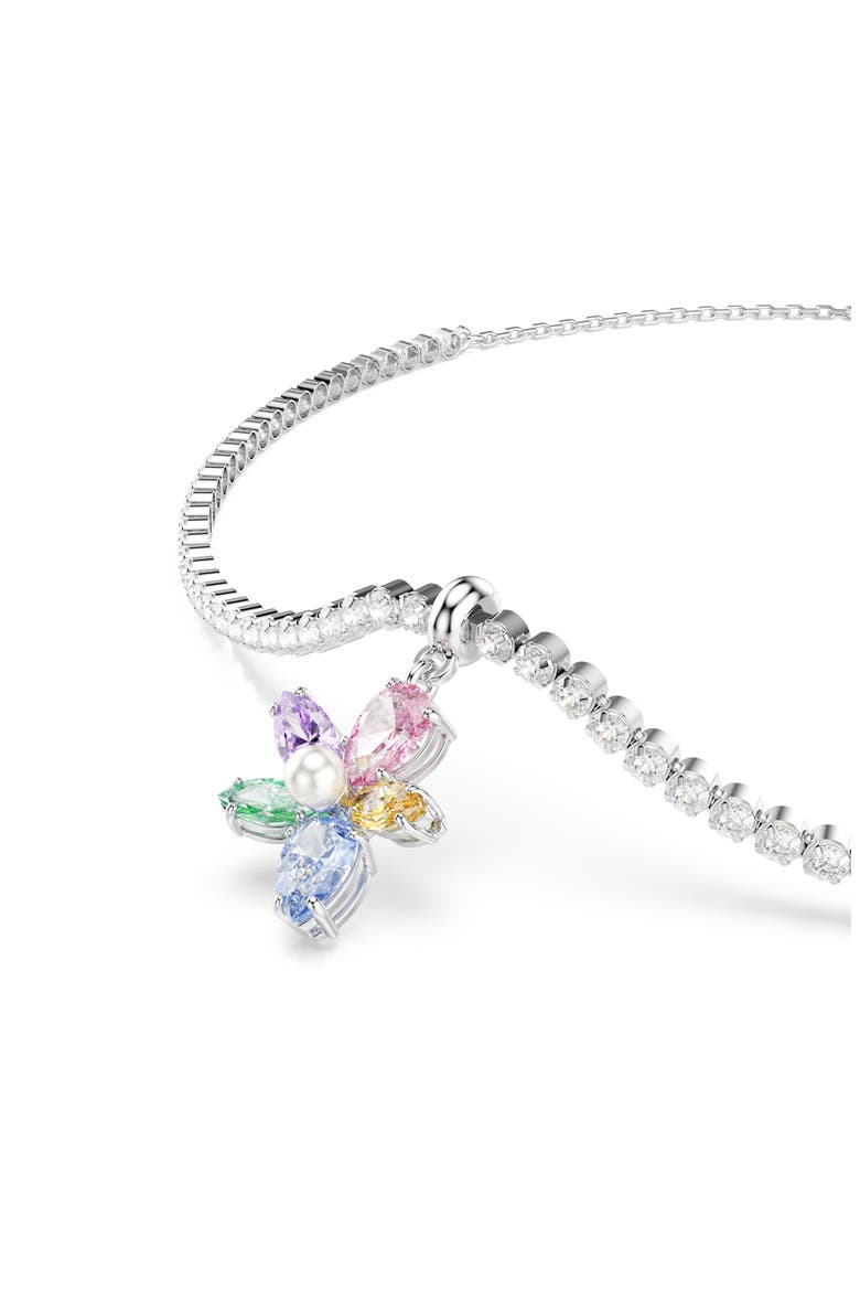 x Ariana Grande Multicolor Crystal Choker Necklace, Alternate, color, SILVER/ MULTI