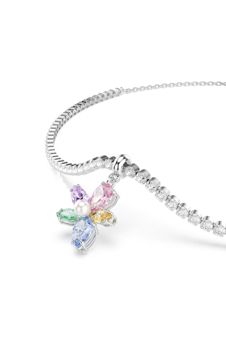 Swarovski x Ariana Grande Multicolor Crystal Choker Necklace, Alternate, color, Silver/ Multi