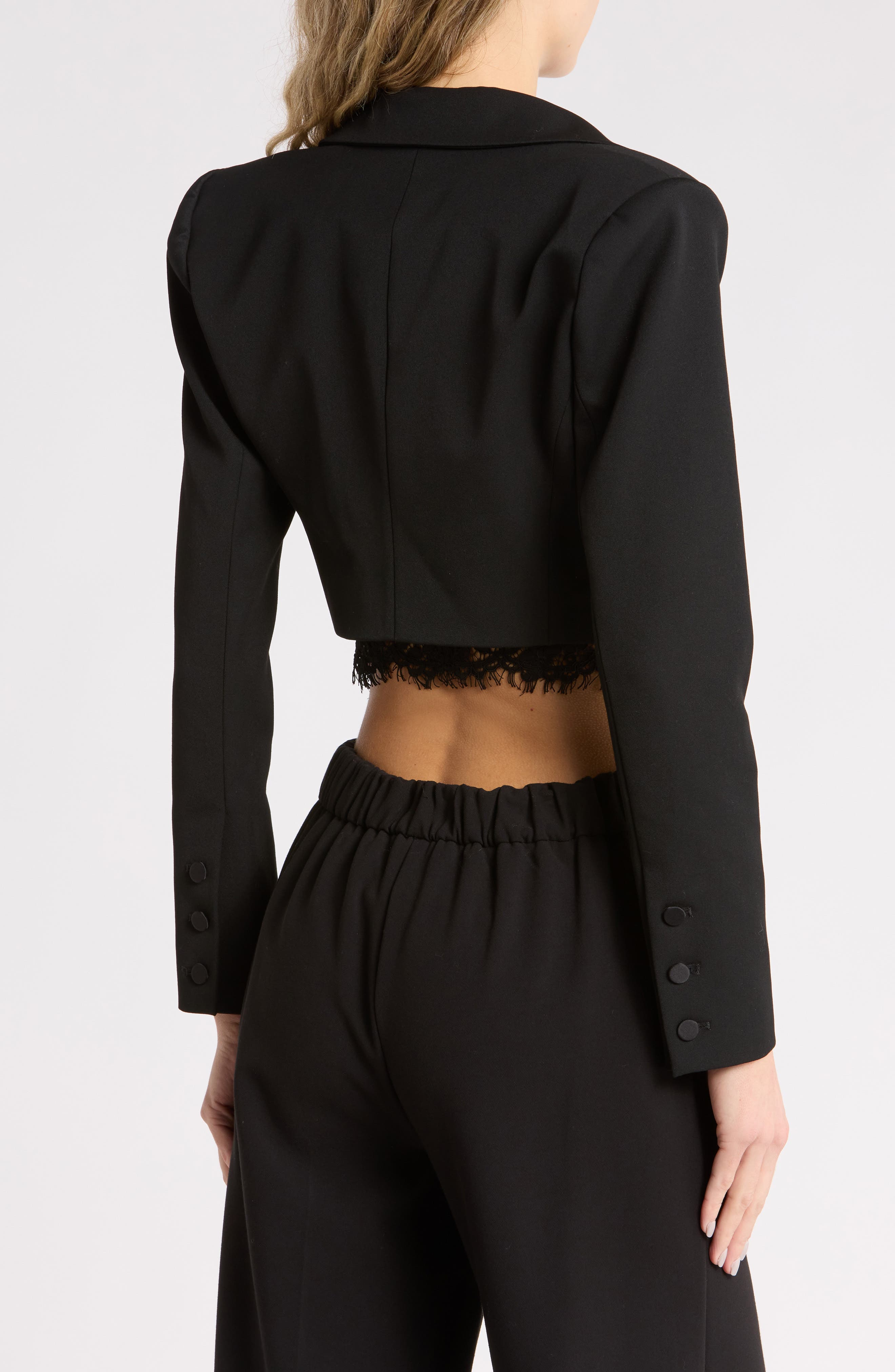 Daxton Satin Cropped Blazer
