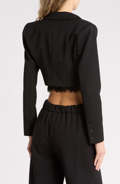 Daxton Satin Cropped Blazer