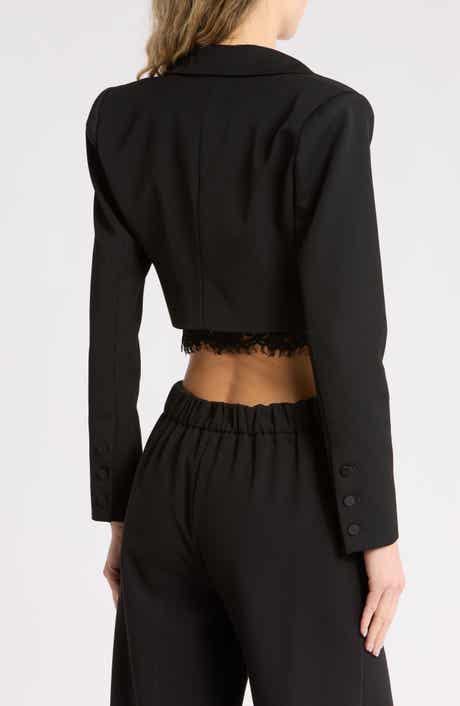 Daxton Satin Cropped Blazer