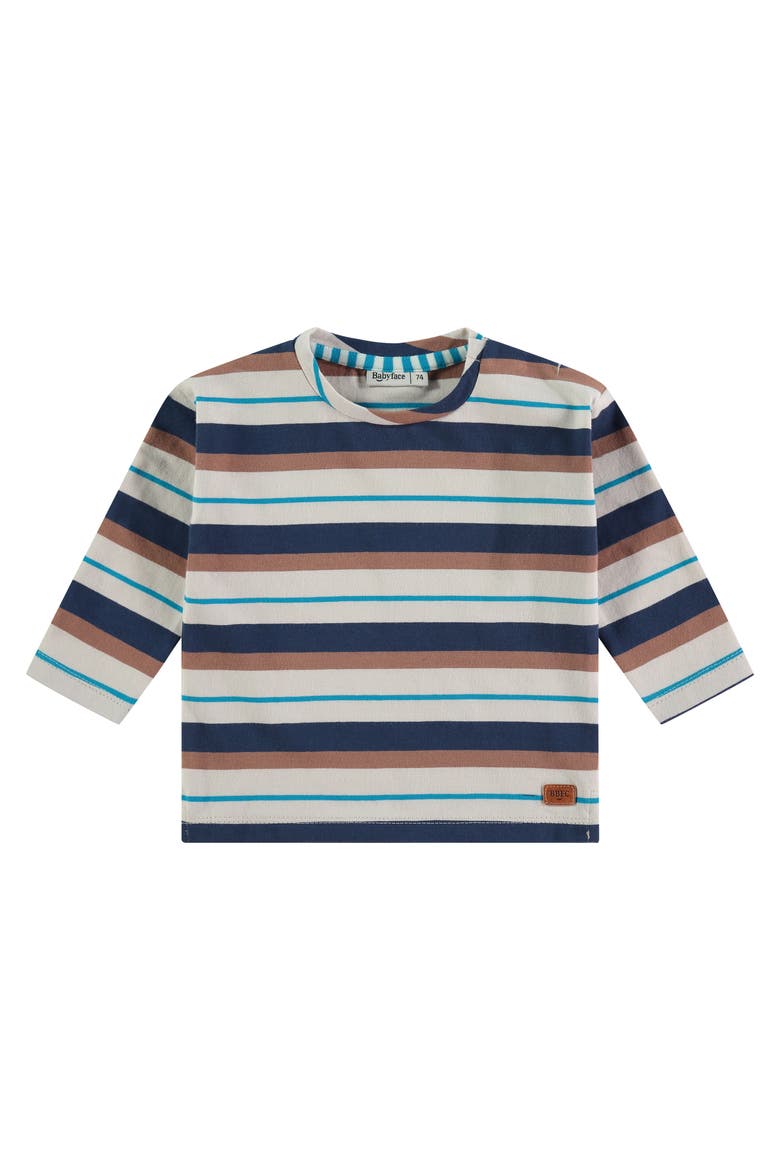 Multi-Tone Stripe Long Sleeve T-Shirt, Main, color, Blue