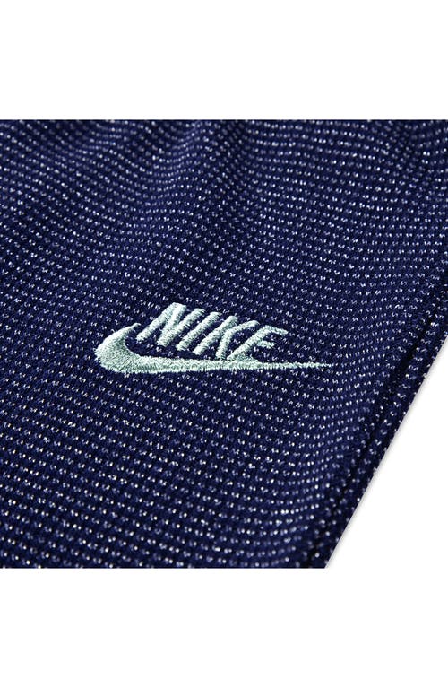 Nike Metallic Waffle Stitch Sweatshirt & Leggings Set In Blue