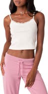 EDIKTED Lace Trim Crop Camisole