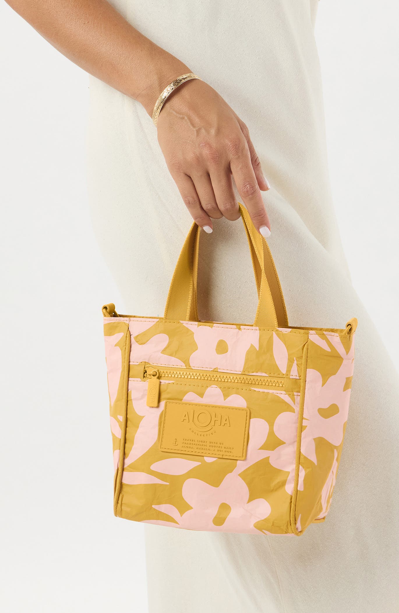 Aloha Collection Fall Flowers Water Resistant Tyvek<sup>®</sup> Crossbody Bag, Alternate, color, 