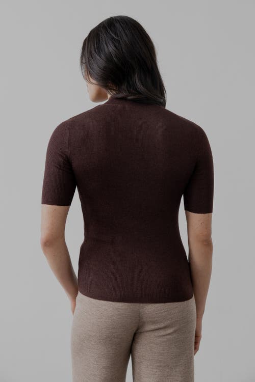 Sskein Mock Neck In Rust