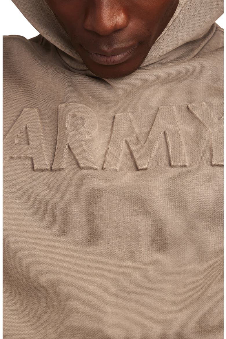 Army Cotton Logo Hoodie, Alternate, color, FROST GREY