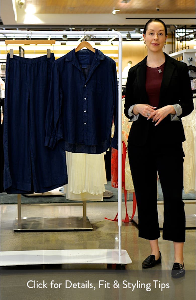 Button-Up Top & Wide Leg Linen Pants Set, sales video thumbnail