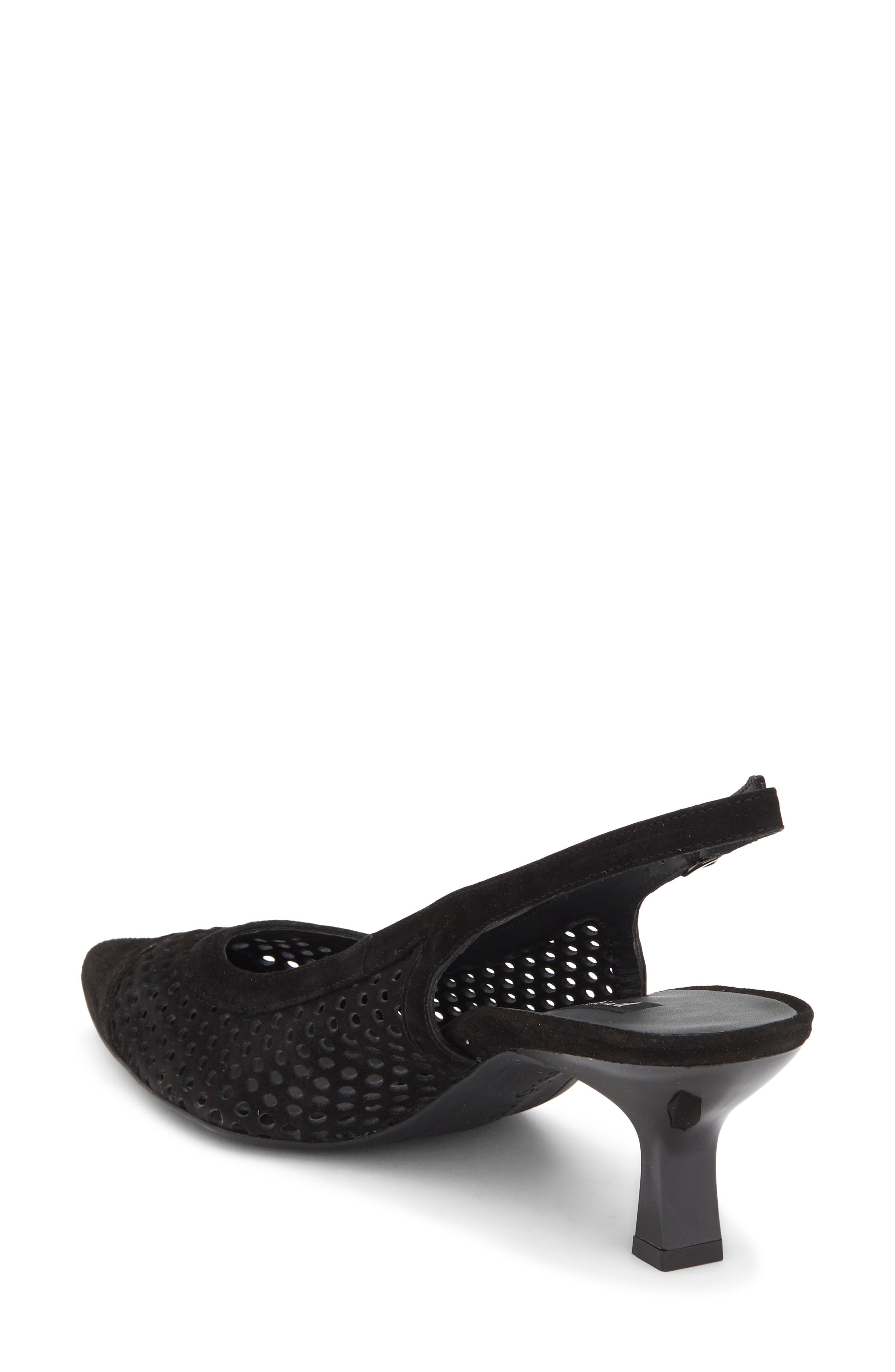 Paul Green Derby Slingback Pump, Alternate, color, Black Suede