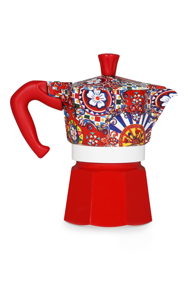 Bialetti Large Express 3-Cup Moka Pot, Alternate, color, MEDIUM RED
