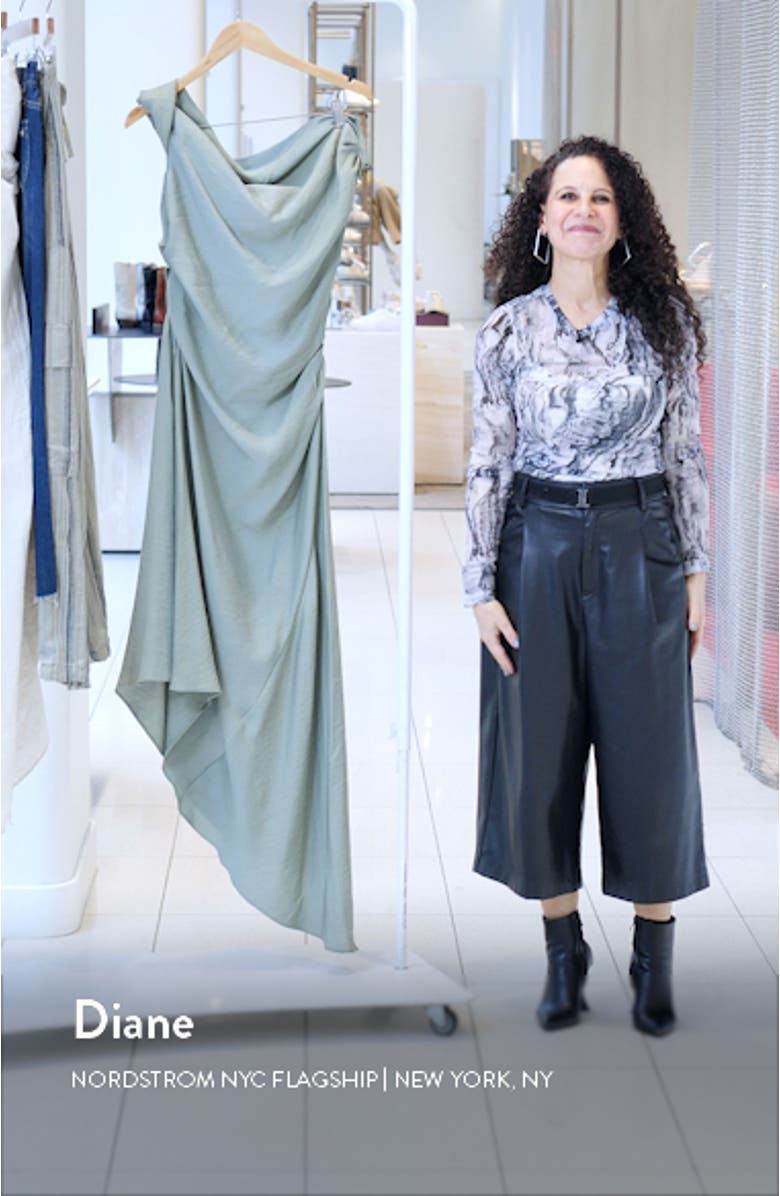 Laila Draped One-Shoulder Midi Dress, sales video thumbnail