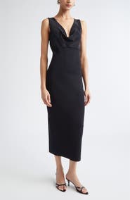 ST. JOHN Crystal Embellished Knit Dress