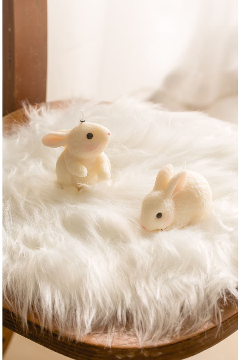 Blushing Bunny Candle, Alternate, color, Looking Up