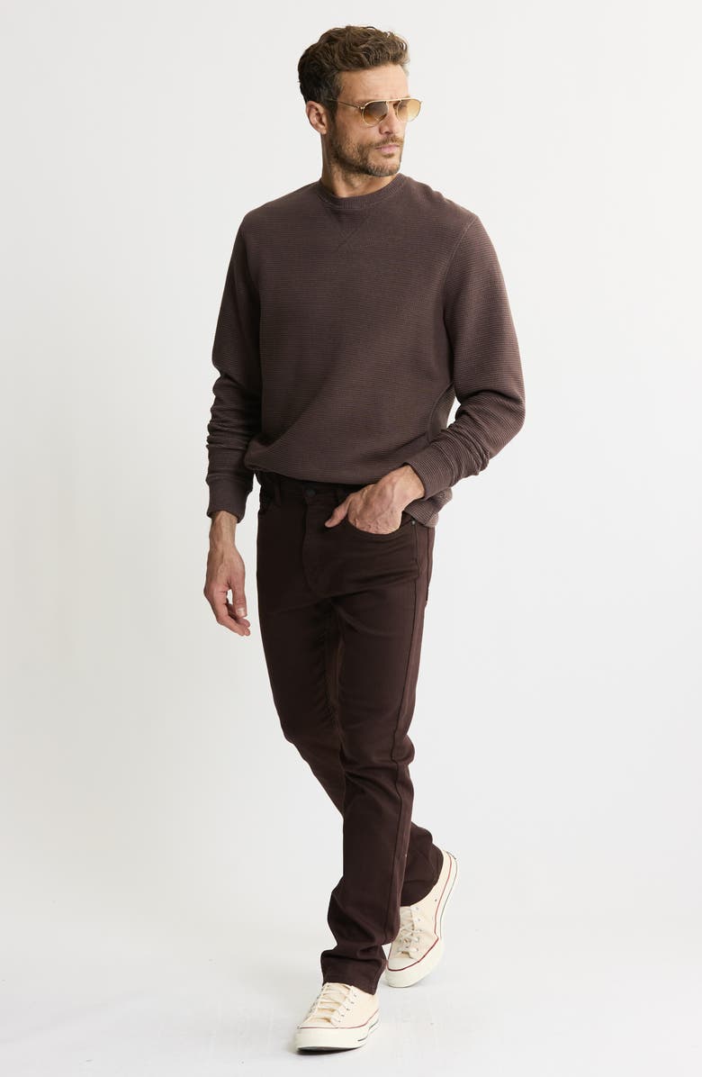 JACHS Textured Knit Crewneck Sweatshirt, Alternate, color, Brown