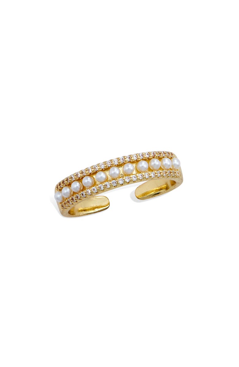 SAVVY CIE JEWELS Triple Band Ring, Alternate, color, Yellow Gold