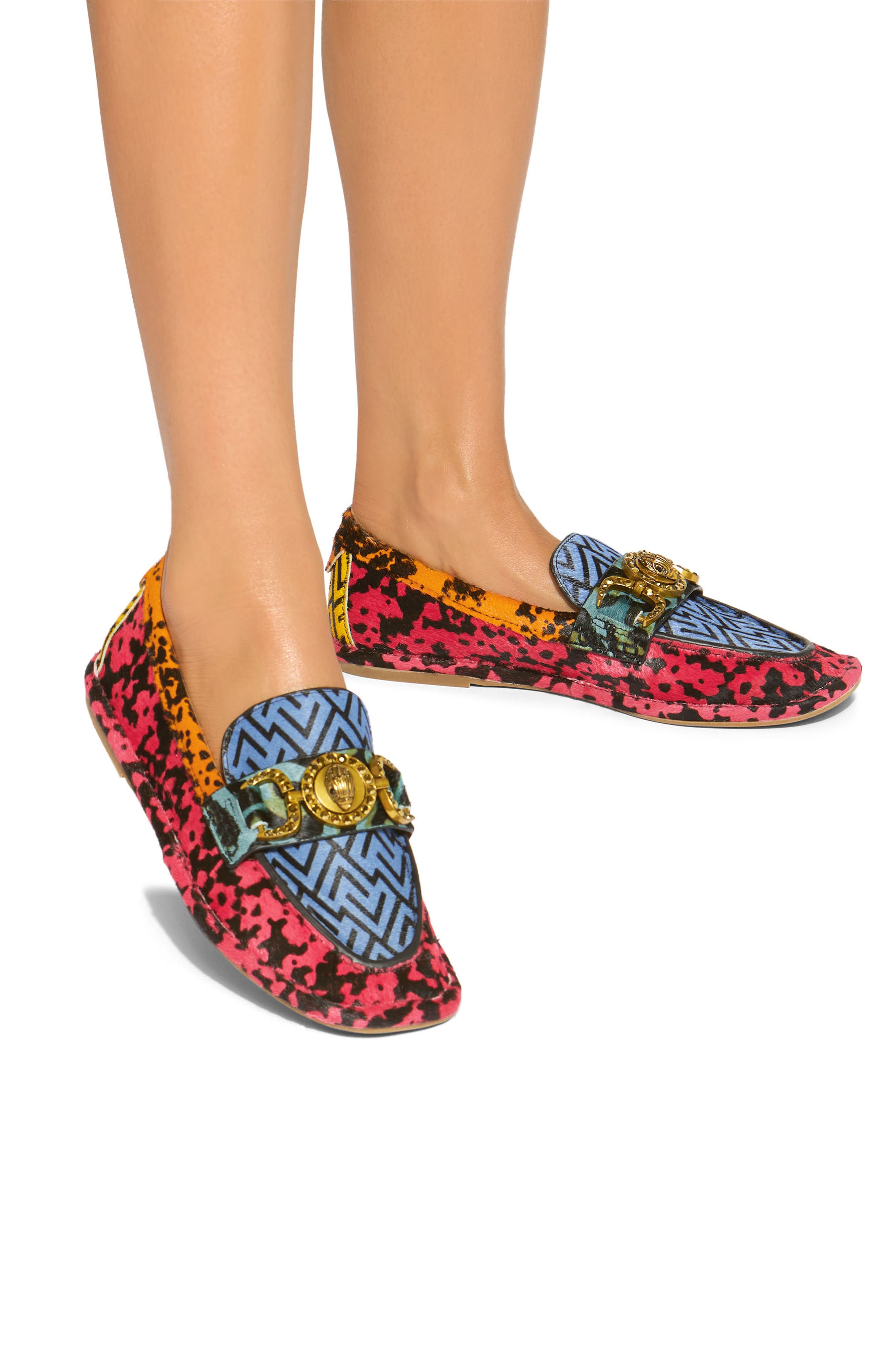 Kurt Geiger London Mansion Genuine Calf Hair Loafer, Alternate, color, Red Multi