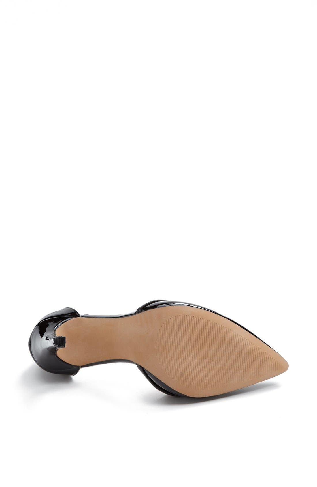 'Nicola' T-Strap Pump, Alternate, color, BLACK