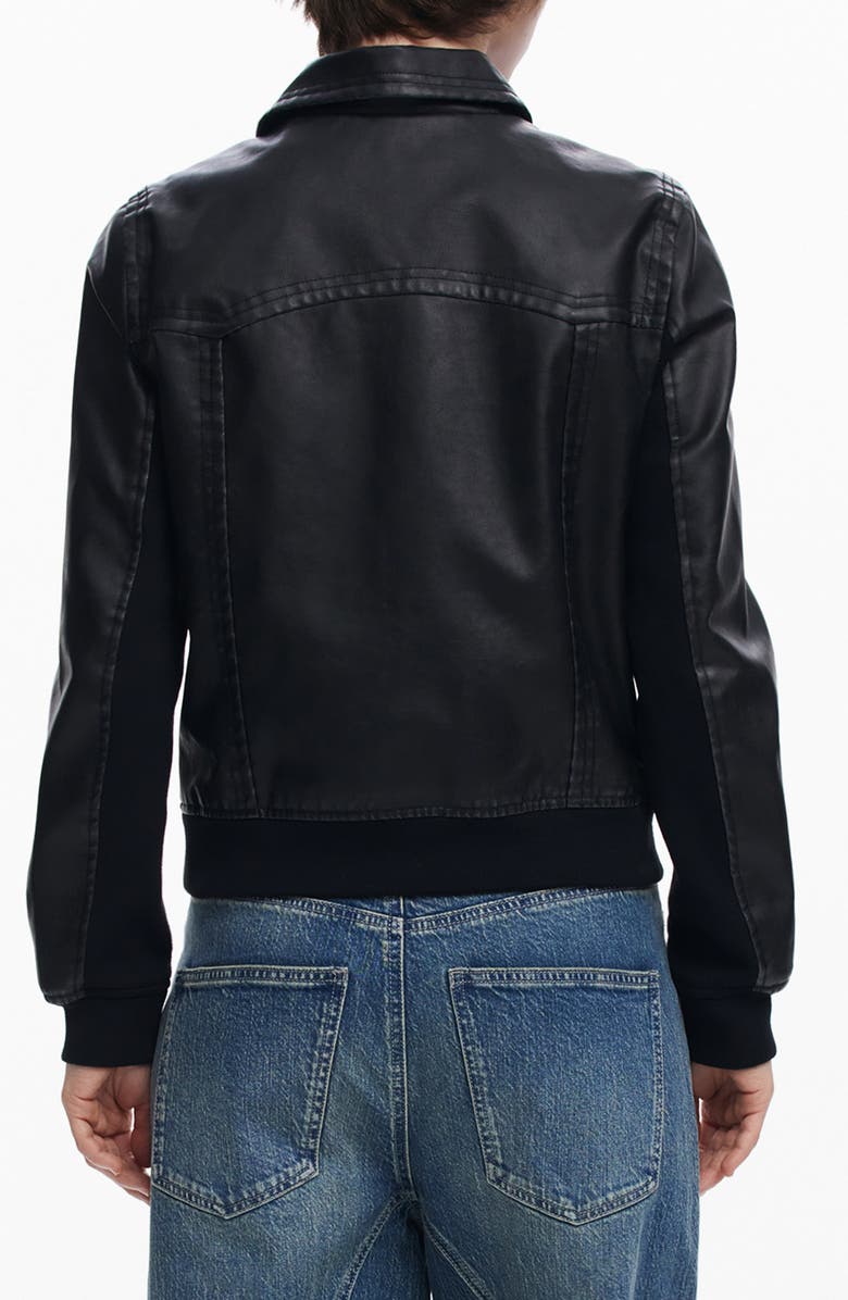 Desigual Faux Leather Biker Jacket, Alternate, color, 