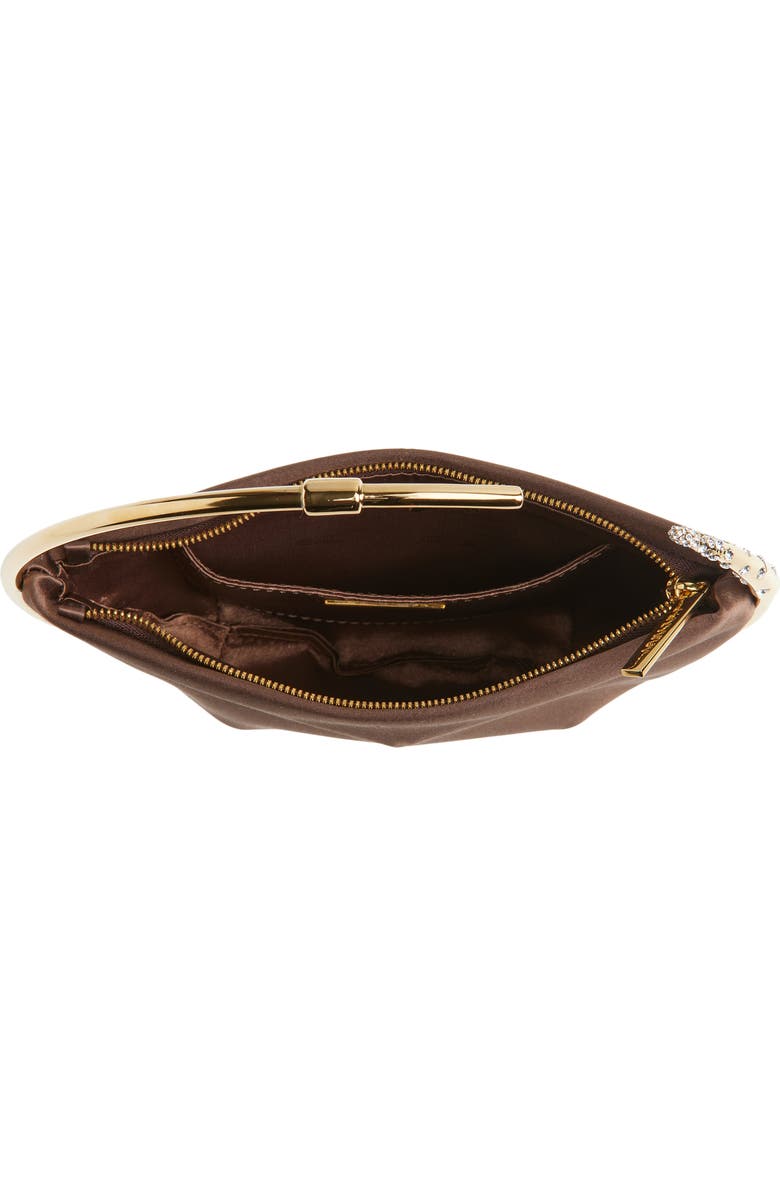L’alingi Key Eternity Satin Clutch, Alternate, color, Chocolate Brown