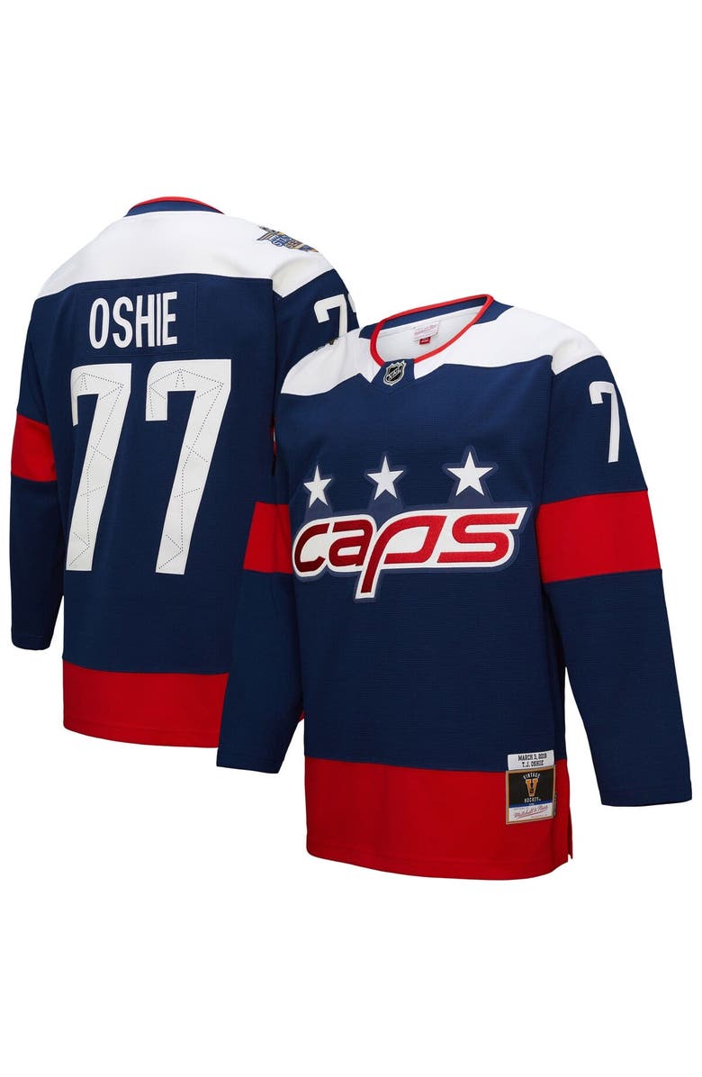Mitchell & Ness Men's Mitchell & Ness TJ Oshie Navy Washington Capitals Power Play Jersey, Alternate, color, Navy
