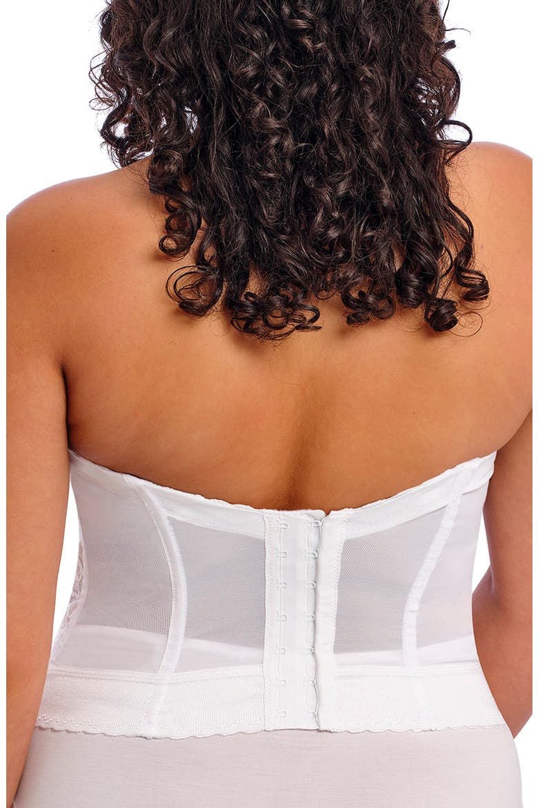 Long Line Lace Underwire Bustier, Alternate, color, WHITE