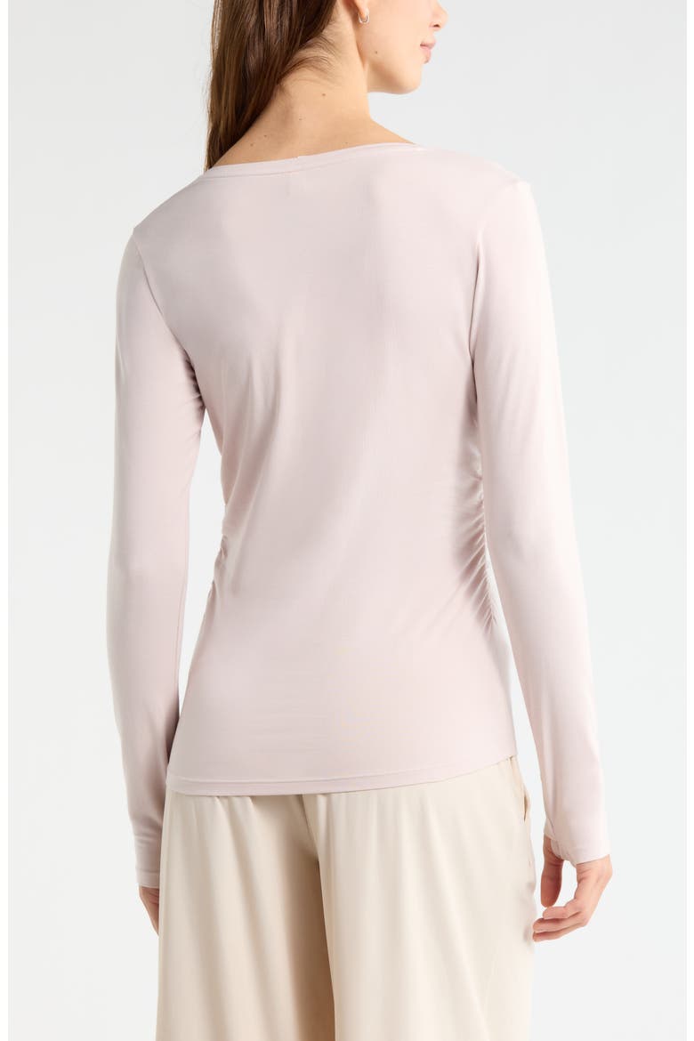 Ruched Long Sleeve T-Shirt, Alternate, color, PINK HUSH