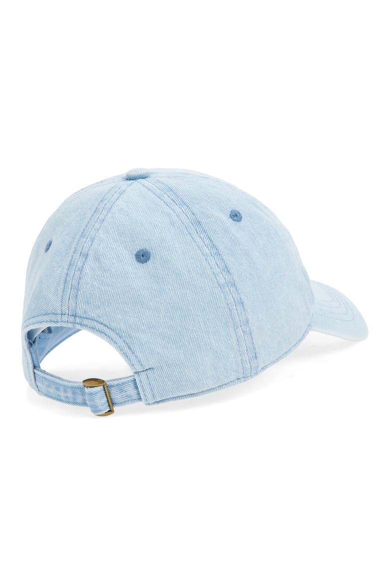 Denim Graphic Baseball Cap, Alternate, color, MEDIUM WASH