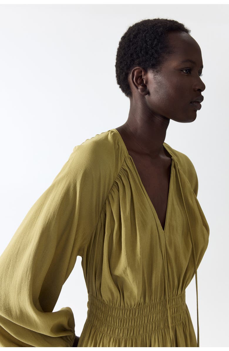 H&M Oversized Tunic Dress, Alternate, color, Khaki Green