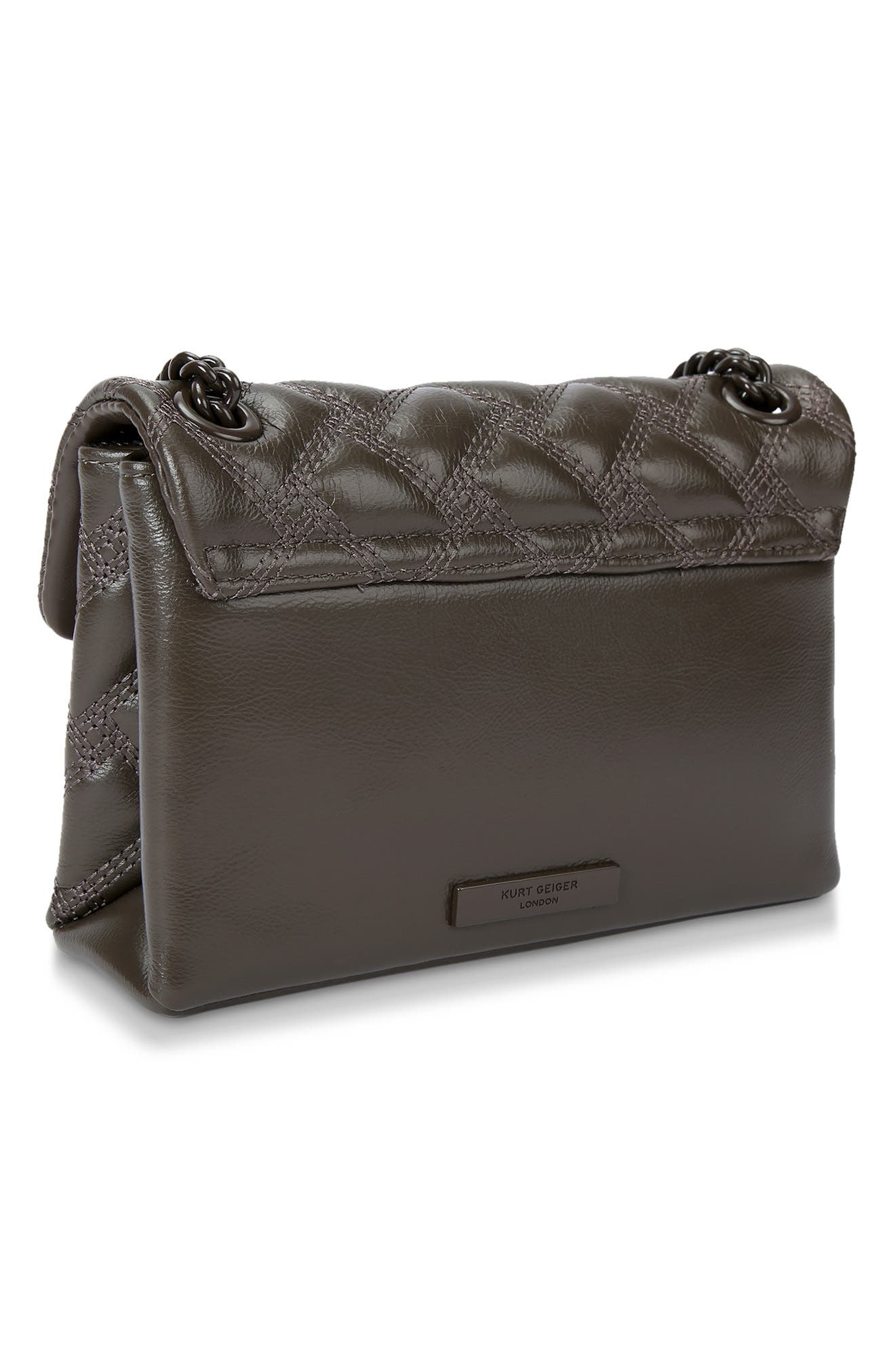 Kurt Geiger London Mini Kensington Drench Quilted Leather Convertible Crossbody Bag, Alternate, color, 