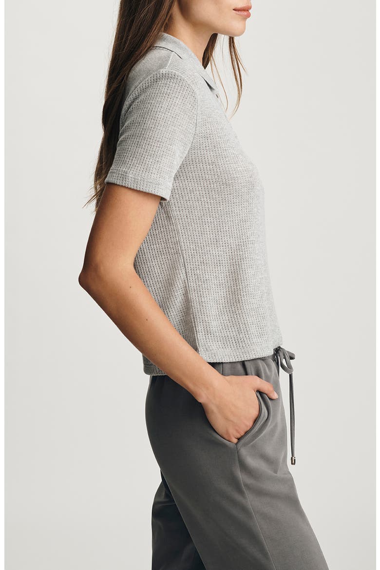 Jersey Polo Sweater, Alternate, color, MID GREY MELANGE