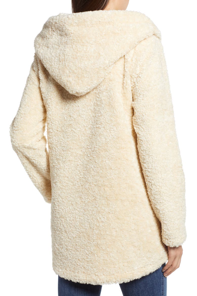 Hooded Faux Fur Jacket (Nordstrom Exclusive), Alternate, color, IVORY