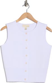 BY DESIGN Julianna Button Front Sweater Vest