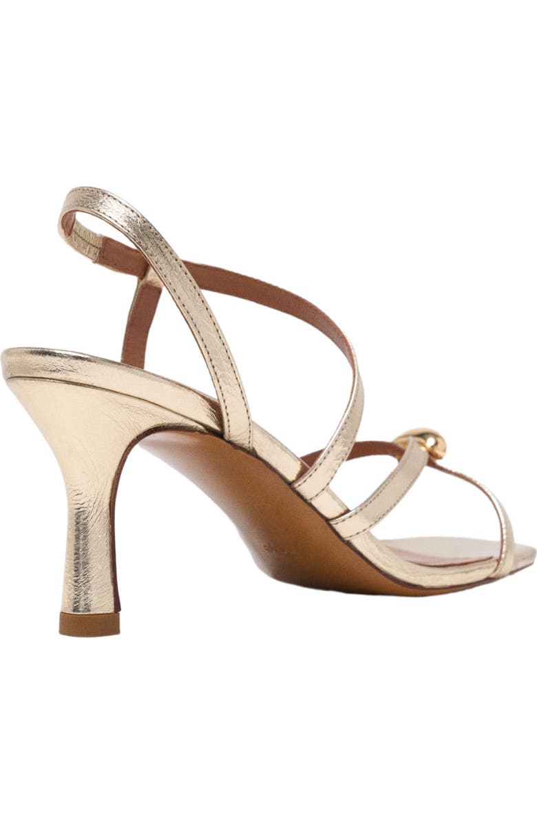 maje Metallic multi-strap sandals, Alternate, color, Light Gold