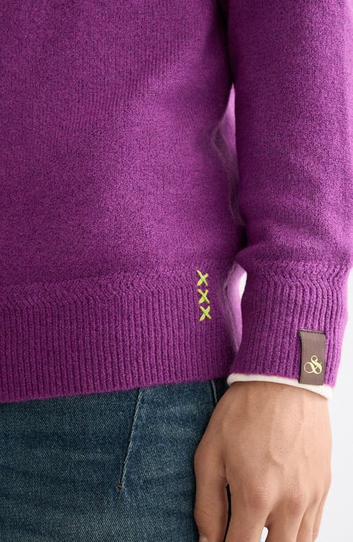 Scotch & Soda Soft Knit Crewneck Sweater In Purple