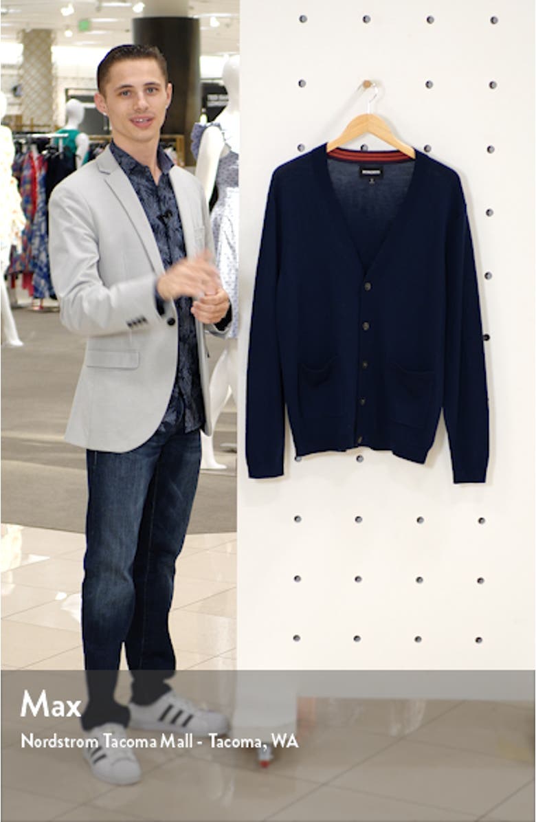 Slim Fit Wool Cardigan Sweater, sales video thumbnail