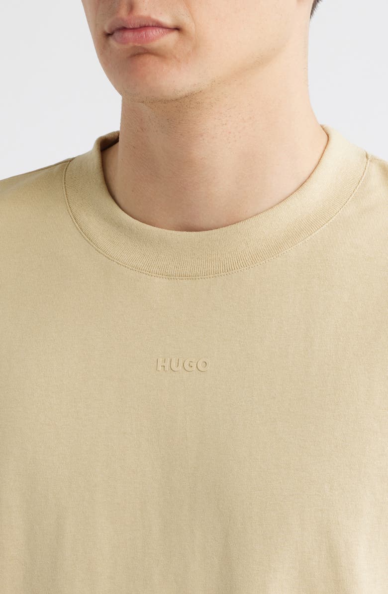 HUGO Dapolino Logo T-Shirt, Alternate, color, Open Beige