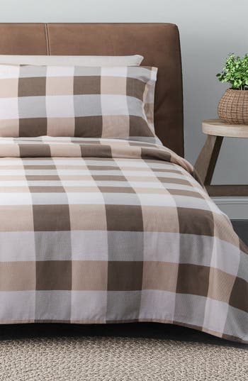 Woven & Weft Turkish Cotton Flannel Plaid Sheet Set