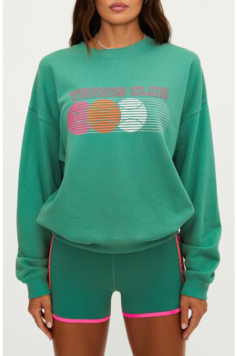 Devyn Oversized Graphic Sweatshirt, Alternate, color, RALLY GREEN COLORBLOCK